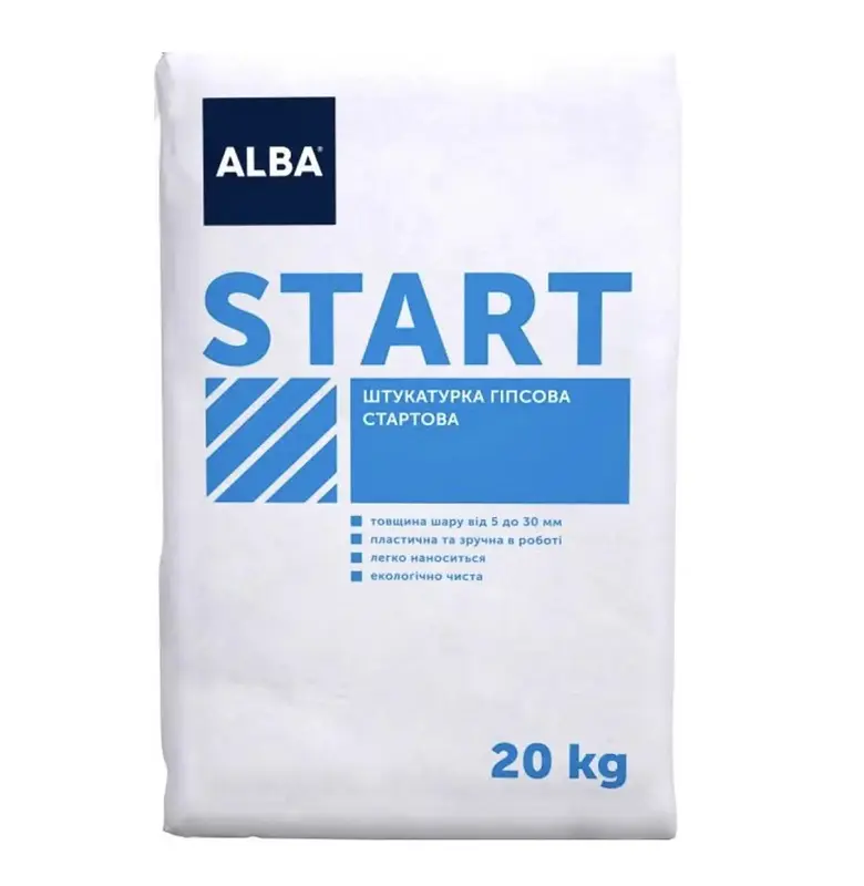 Шпаклівка гіпсова Альба 30кг старт