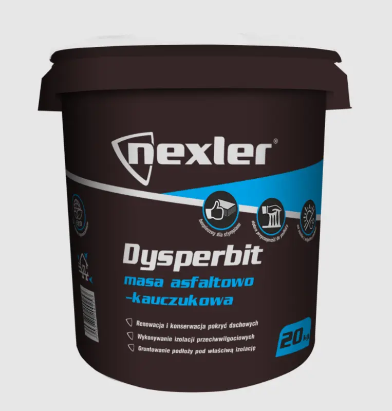 Мастика  бітумно-каучукова для покрівлі та г/і NEXTER Disperbit 20 кг
