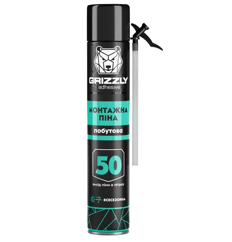 Піна монтажна ручна 700 мл (50) ТМ “GRIZZLY”