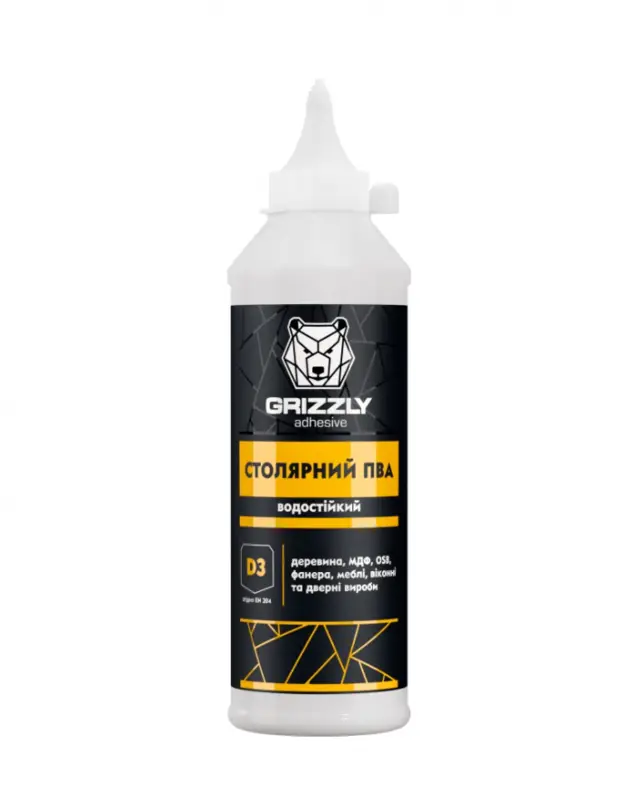 Столярний ПВА TM GRIZZLY 0.5 кг