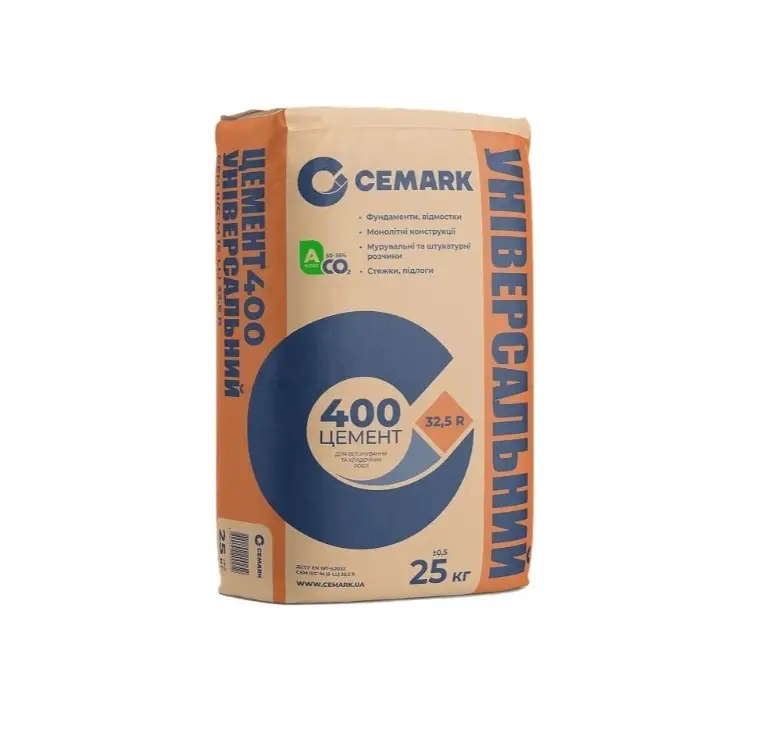Портландцемент ІІ/Б-Ш-400-Н CEMARK Миколаїв 25кг