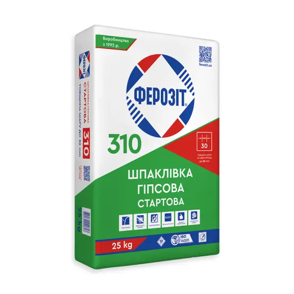 Ферозіт 310/25кг стартова гіпсова шпаклівка