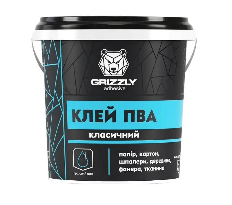 Клей ПВА Класичний TM GRIZZLY 1 кг