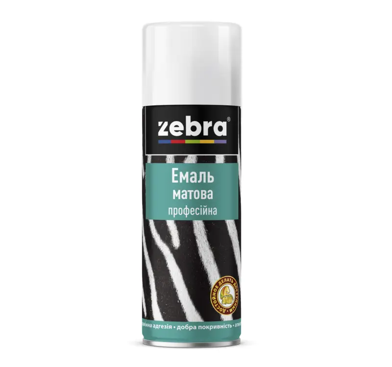 Аерозоль Емаль матова  400мл ZEBRA  сірий