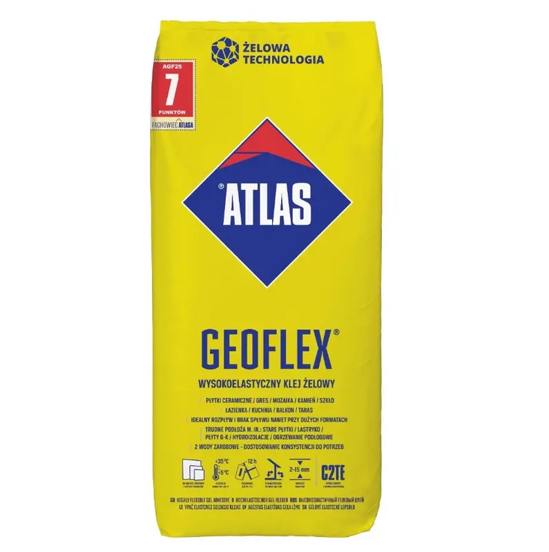 Клей до плитки ATLAS GEOFLEX 25кг для великих розмірів