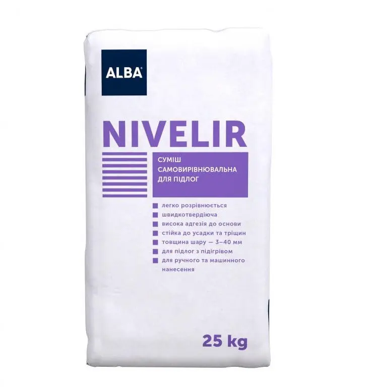 Самовирівнювальна підлога NIVELIR 25кг