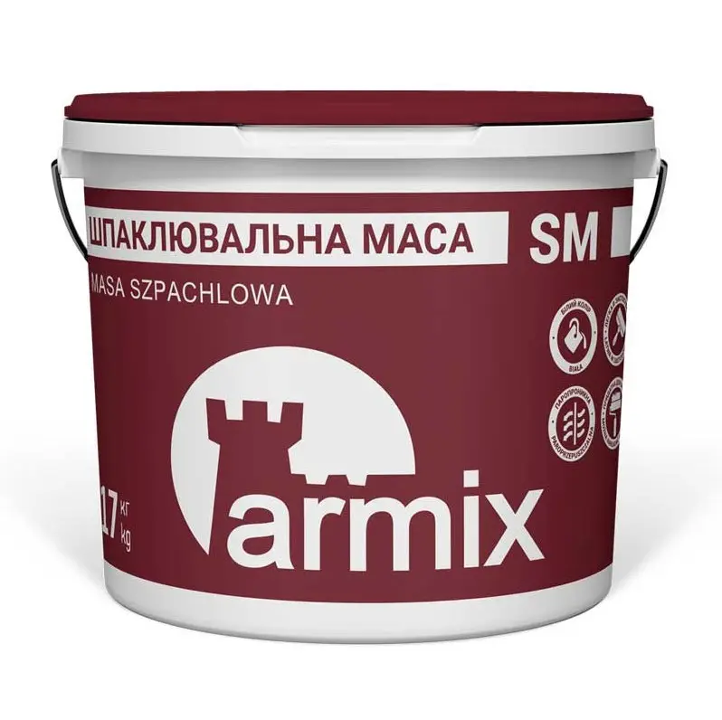 Шпаклівка мокра Armix SM E біла 17кг (аналог Грінпласт)