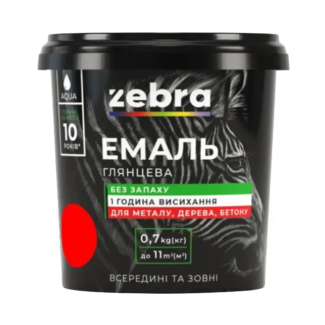 ЕМАЛЬ 0,7 кг ZEBRA 75 Червоний